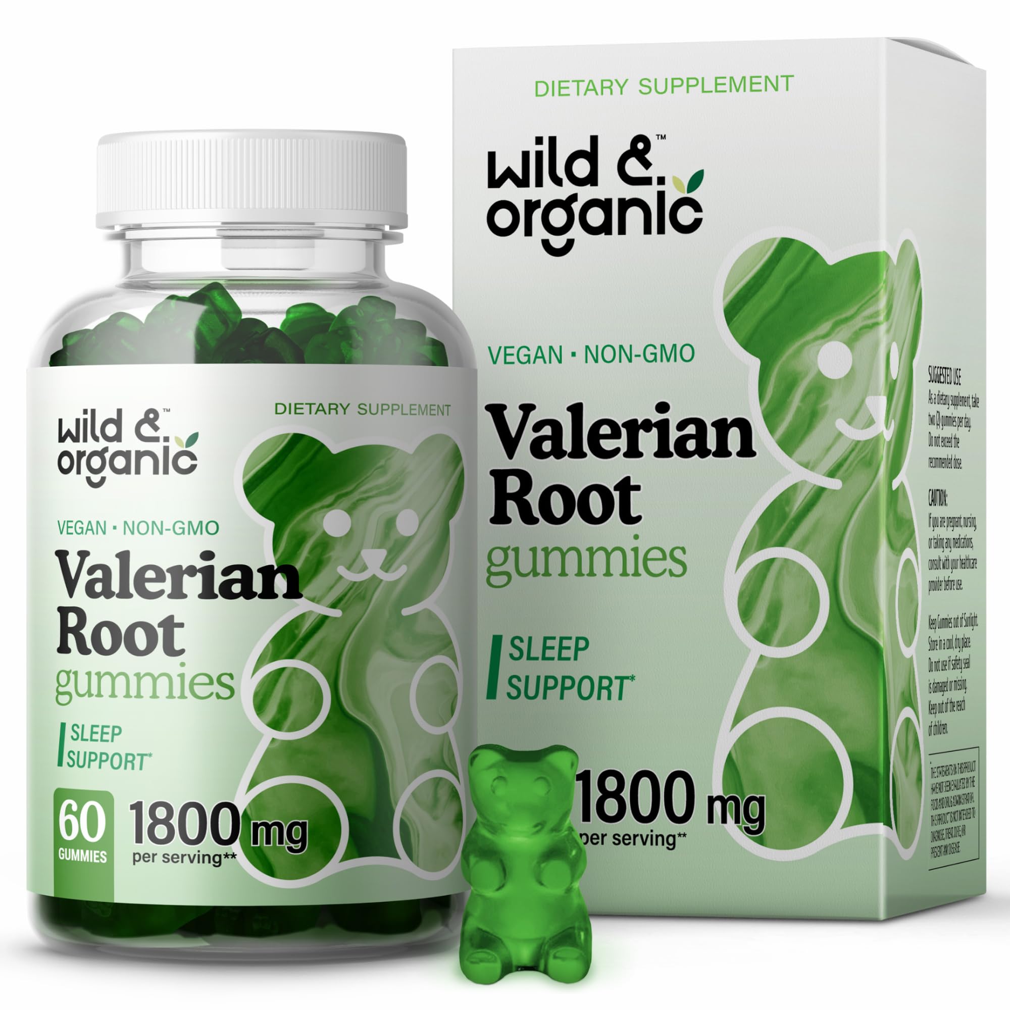 Suplemento De Gomitas De Raíz De Valeriana Silvestres Y Orgánicas 1800 Mg 60 G - Venta Internacional.