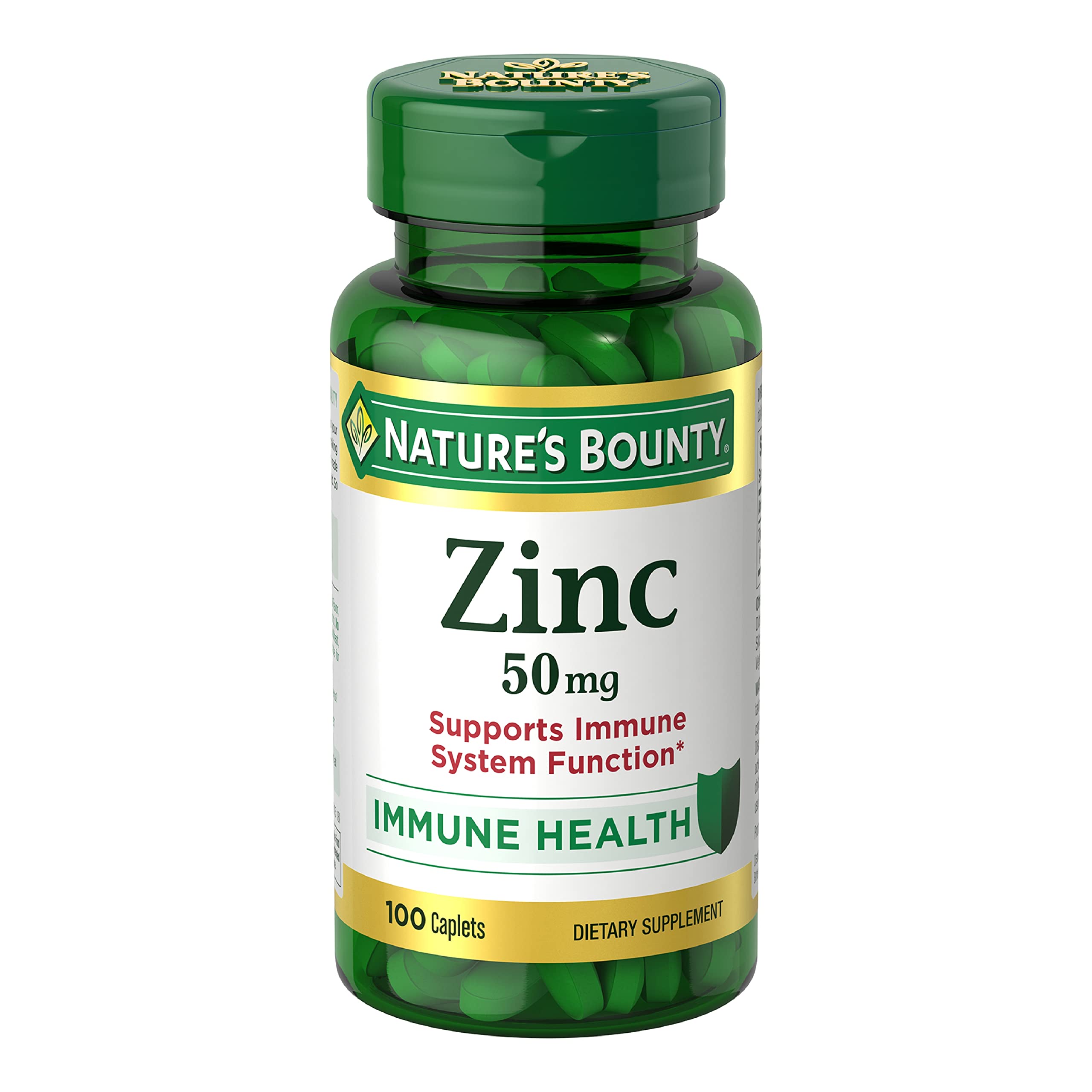Foto 2 pulgar | Suplemento Dietético Nature's Bounty Zinc 50 mg Comprimidos 100 Unidades - Venta Internacional