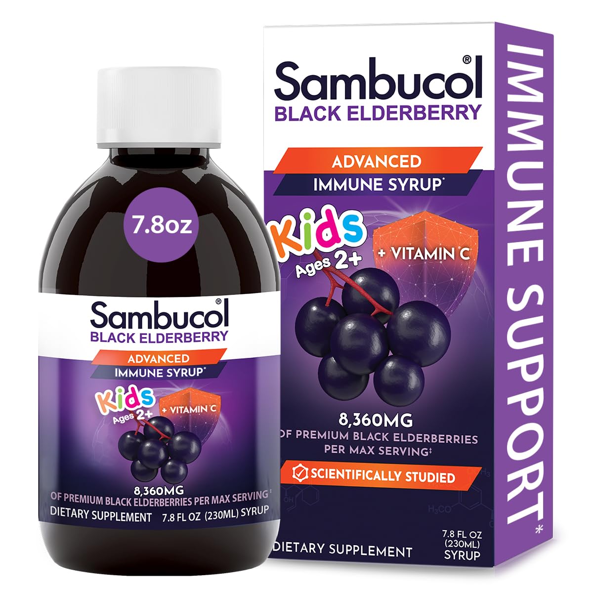 Foto 2 pulgar | Sirope de Saúco Negro de Sambucol para Niños 230 Ml - Venta Internacional