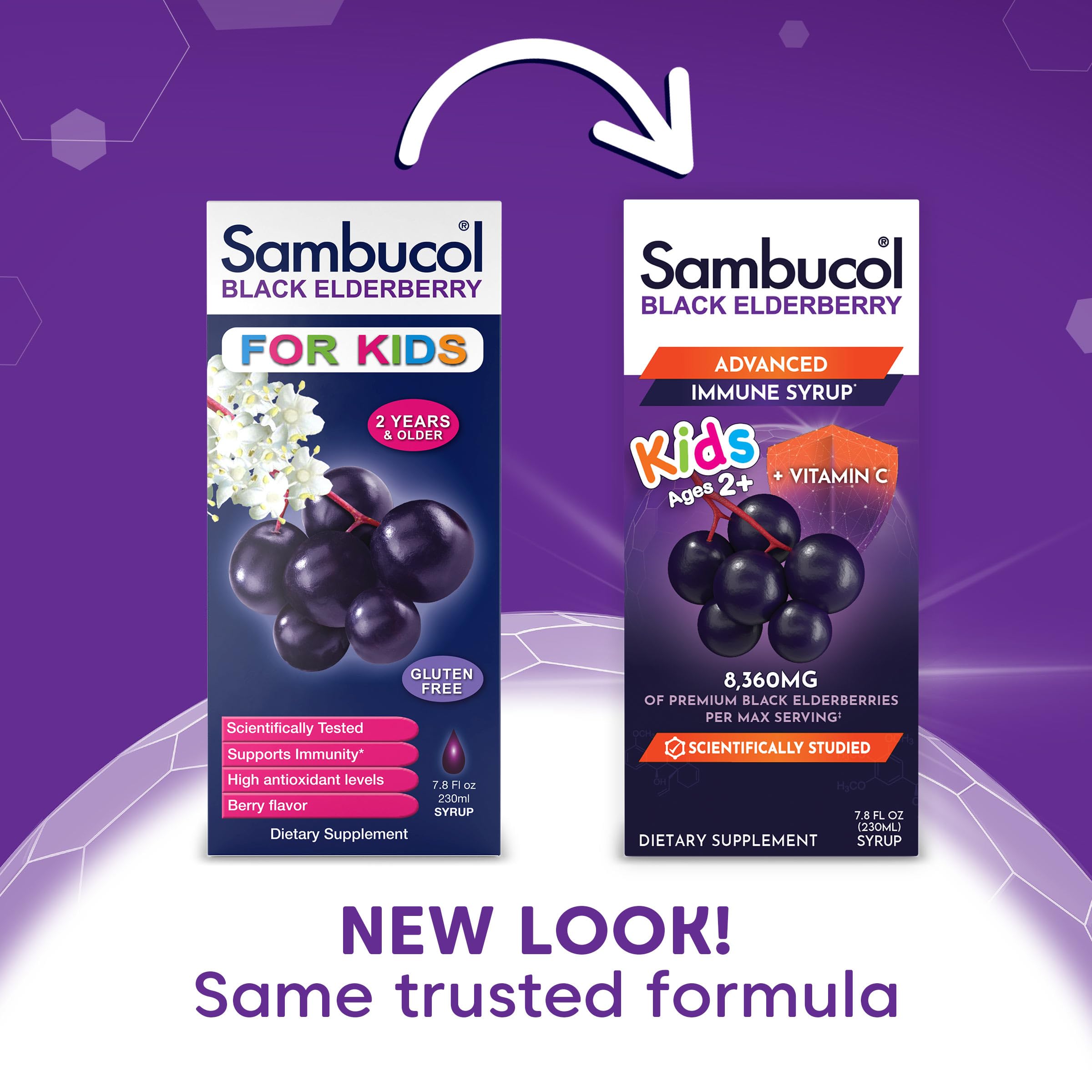 Foto 3 pulgar | Sirope de Saúco Negro de Sambucol para Niños 230 Ml - Venta Internacional