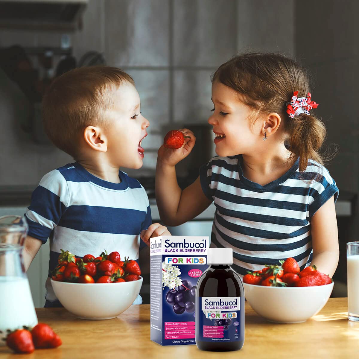 Foto 5 pulgar | Sirope de Saúco Negro de Sambucol para Niños 230 Ml - Venta Internacional