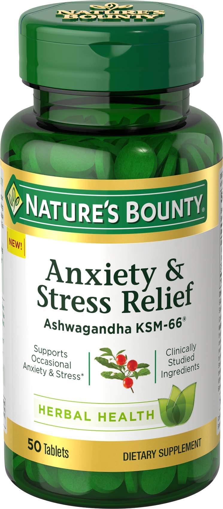Foto 2 pulgar | Suplemento Nature's Bounty para Aliviar la Ansiedad y el Estrés 50 Tabletas - Venta Internacional