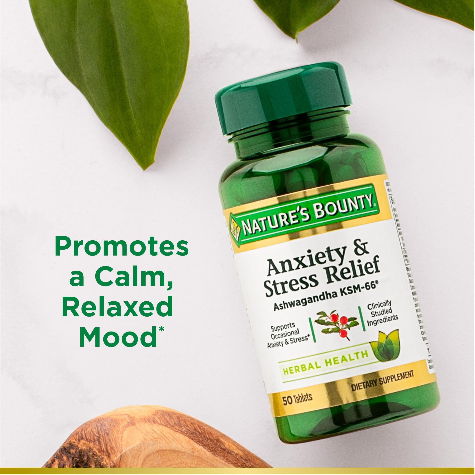 Foto 4 | Suplemento Nature's Bounty para Aliviar la Ansiedad y el Estrés 50 Tabletas - Venta Internacional