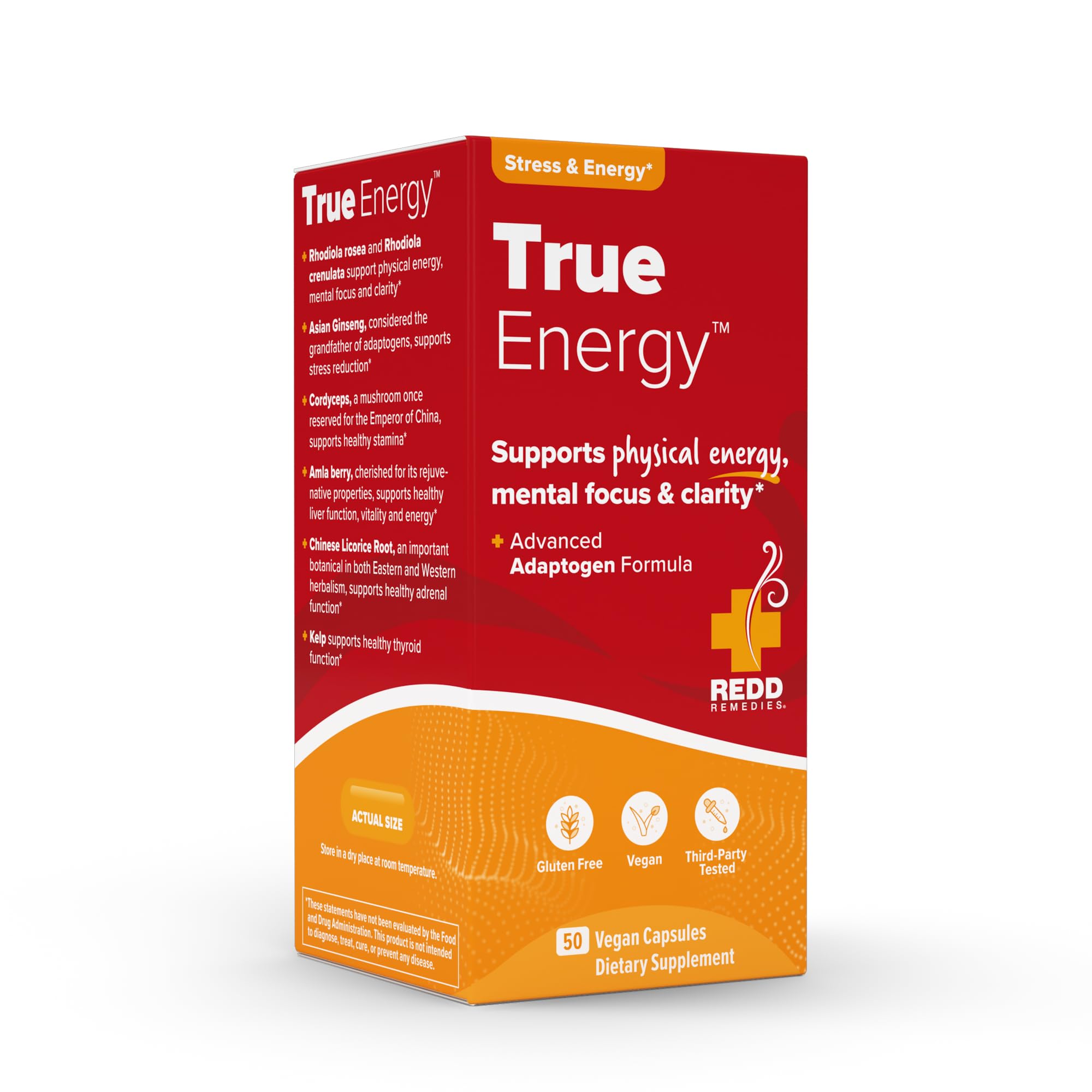 Foto 2 pulgar | Suplemento Redd Remedies True Energy Support 50 Cápsulas - Venta Internacional