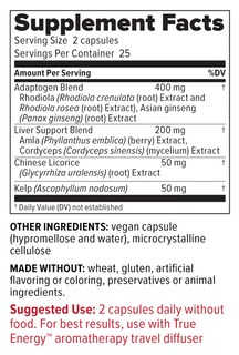 Foto 3 | Suplemento Redd Remedies True Energy Support 50 Cápsulas - Venta Internacional