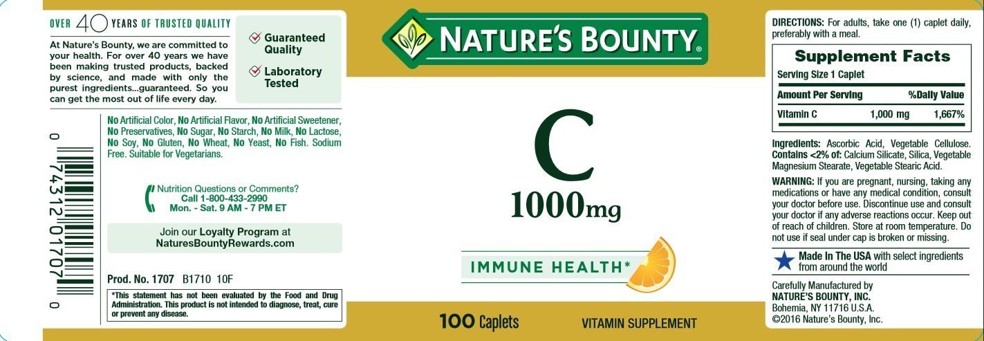 Foto 3 pulgar | Suplemento de Vitamina C Nature's Bounty 1000 mg 100 Unidades X 2 - Venta Internacional
