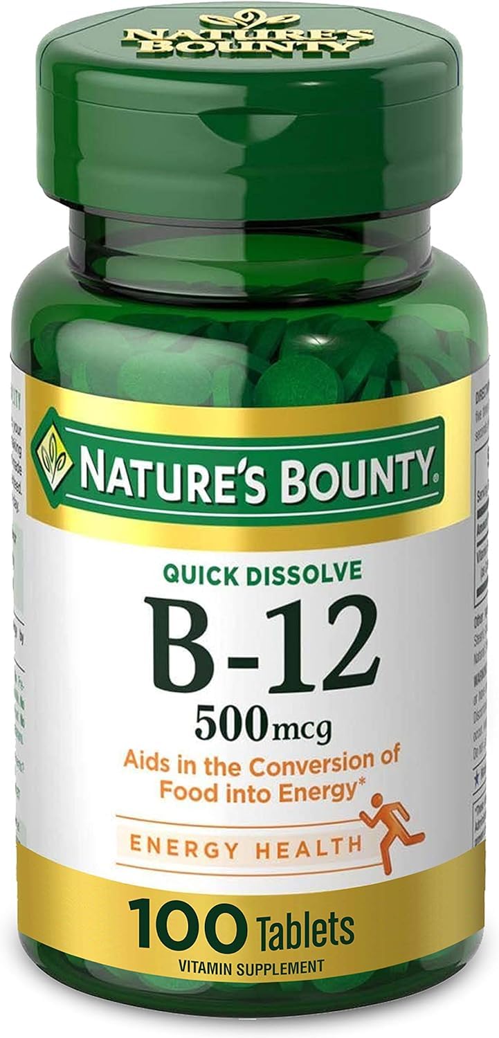 Foto 2 pulgar | Suplemento de Vitamina B-12 de Nature's Bounty 500 MCG 100 Tabletas - Venta Internacional