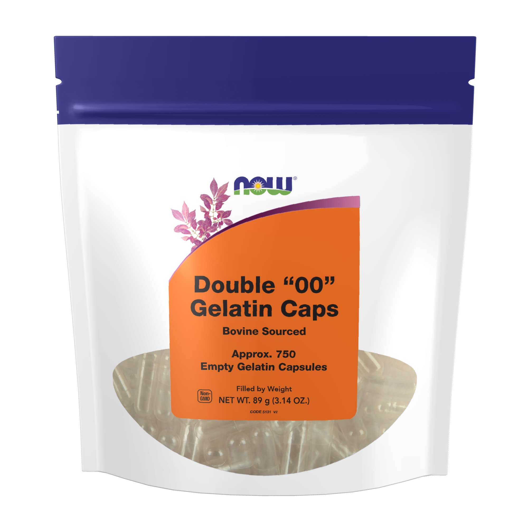 Foto 1 | Cápsulas de Gelatina Vacías Now Foods Double 00 750 Cápsulas de Gel - Venta Internacional