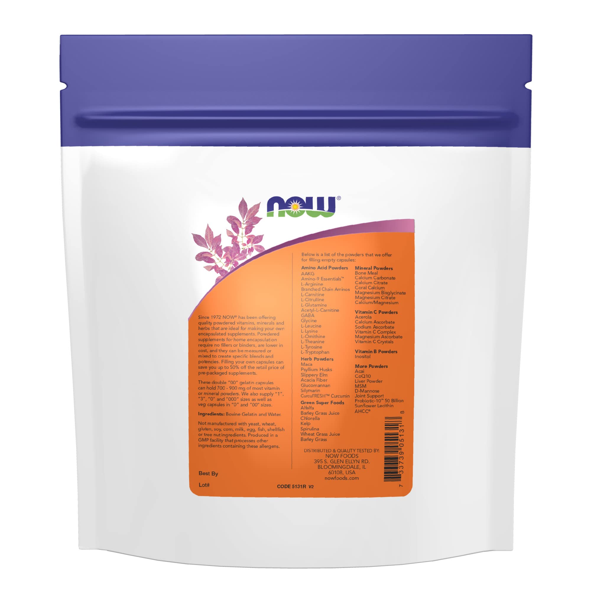 Foto 3 pulgar | Cápsulas de Gelatina Vacías Now Foods Double 00 750 Cápsulas de Gel - Venta Internacional