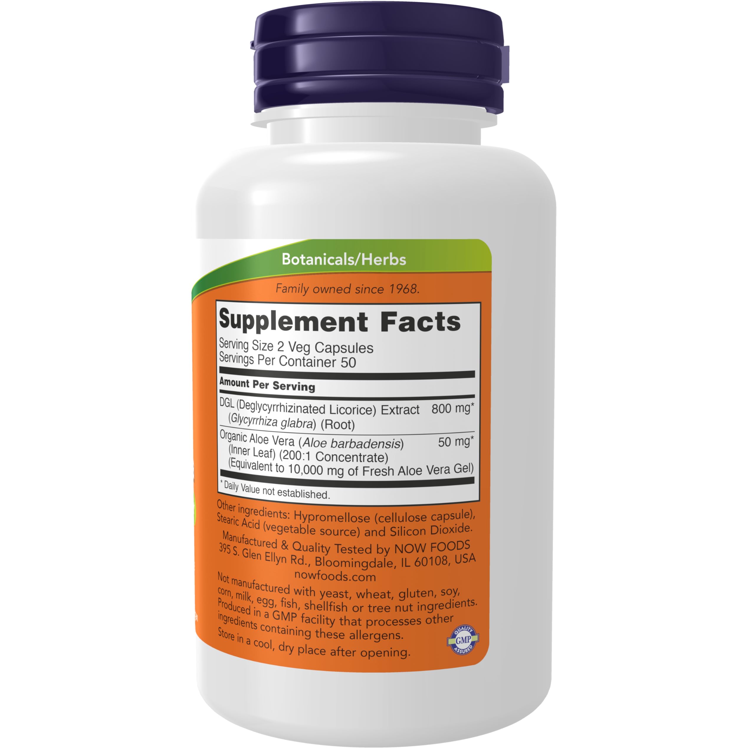 Foto 3 pulgar | Complemente Now Foods Dgl con 100 Cápsulas Vegetales de Aloe Vera - Venta Internacional