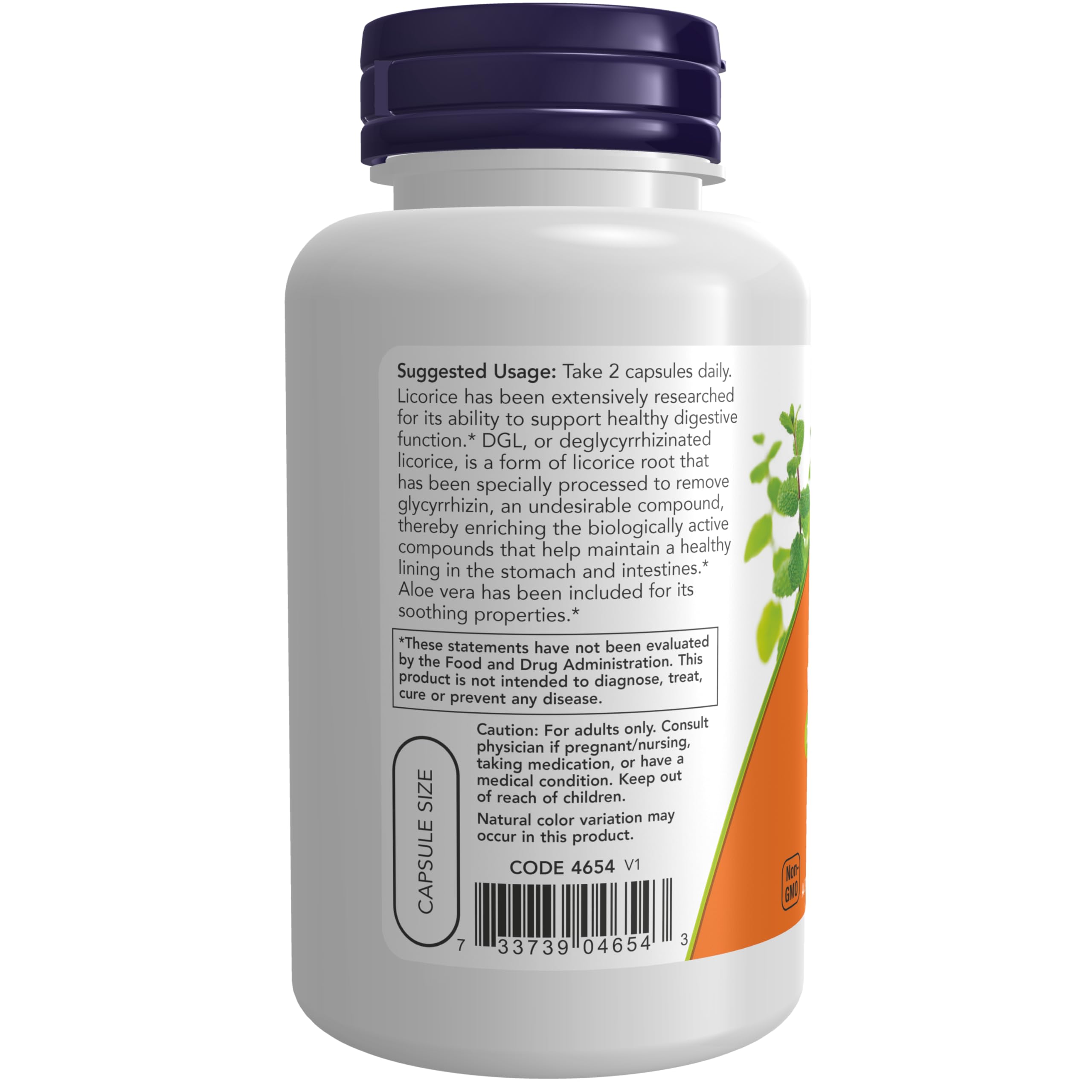 Foto 4 pulgar | Complemente Now Foods Dgl con 100 Cápsulas Vegetales de Aloe Vera - Venta Internacional