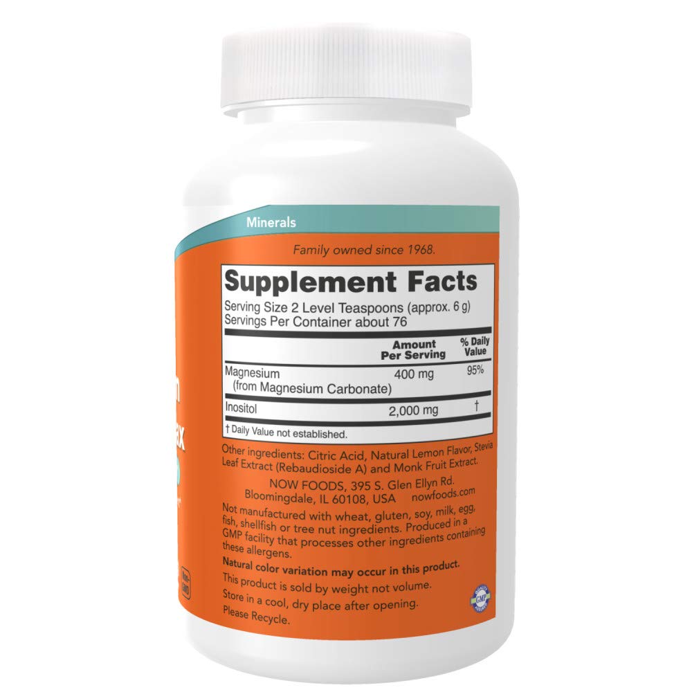 Foto 3 pulgar | Suplemento Now Foods Magnesio Inositol Relax 454 g - Venta Internacional