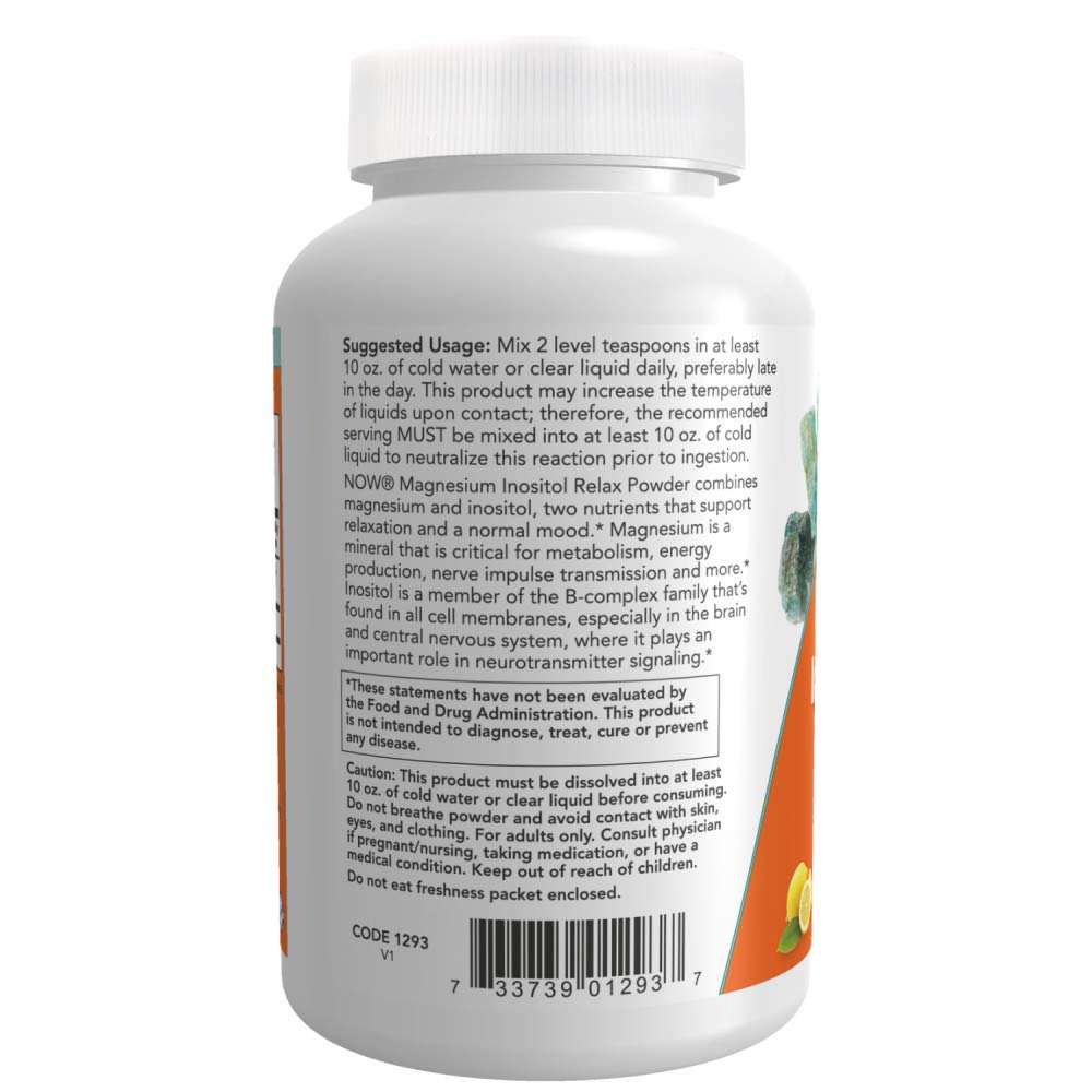 Foto 4 pulgar | Suplemento Now Foods Magnesio Inositol Relax 454 g - Venta Internacional