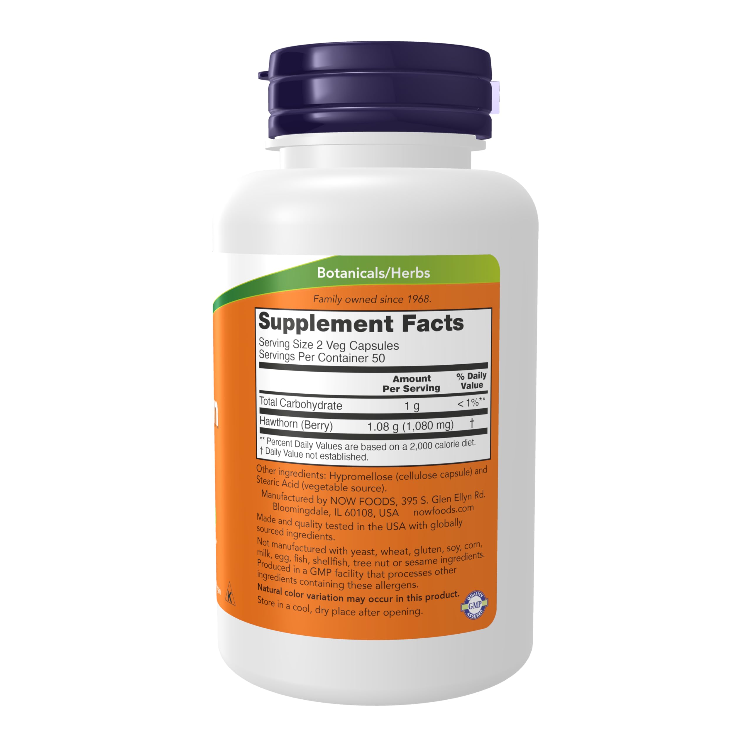 Foto 3 pulgar | Suplemento Now Foods Hawthorn Berry 540 mg 100 Cápsulas Vegetarianas - Venta Internacional