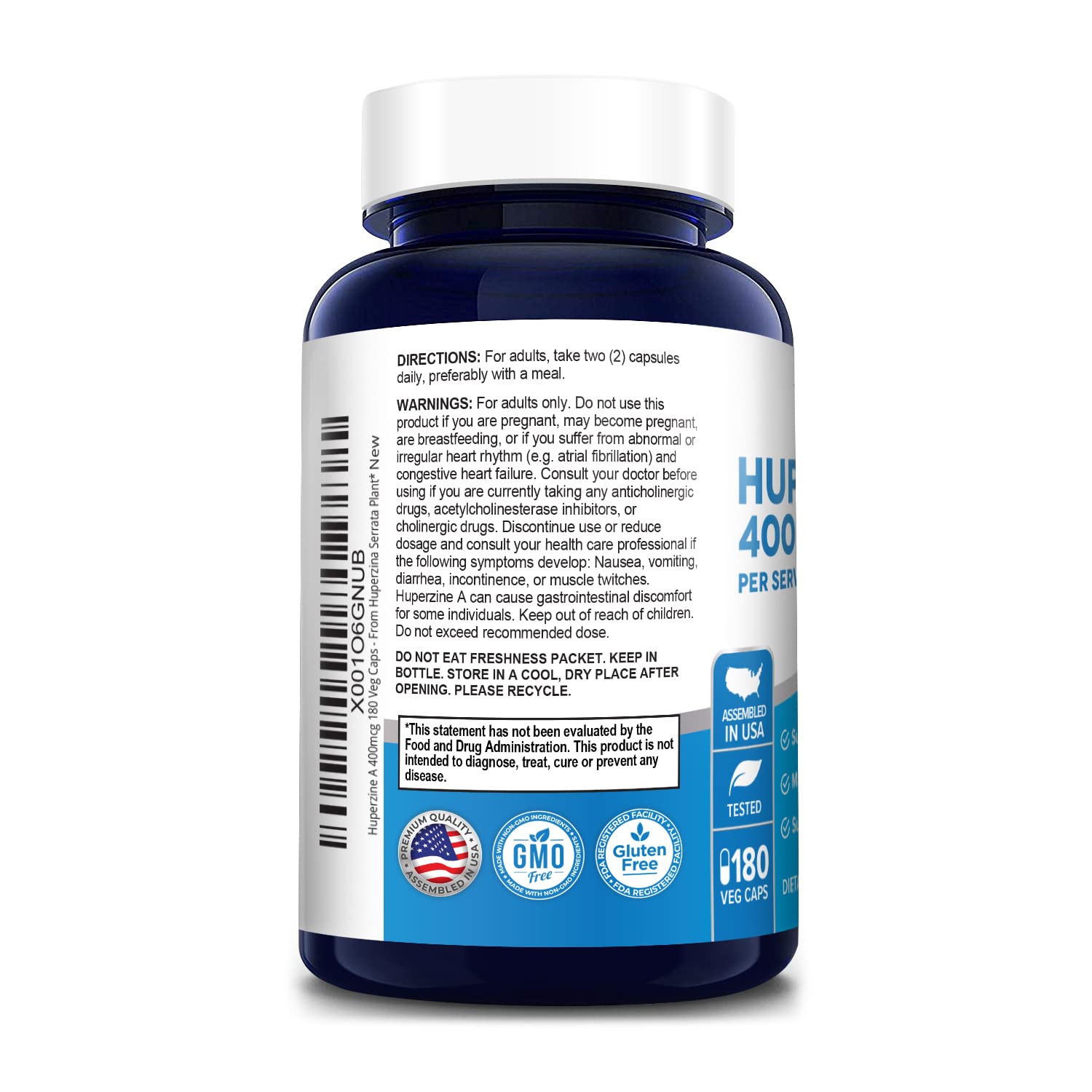 Foto 4 pulgar | Suplemento NusaPure Huperzine a 400 mcg 180 Cápsulas Vegetarianas - Venta Internacional