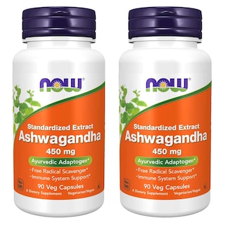 Foto 1 | Suplemento Now Foods: Extracto de Ashwagandha 450 mg 2 Frascos de 90 Cápsulas C/U - Venta Internacional