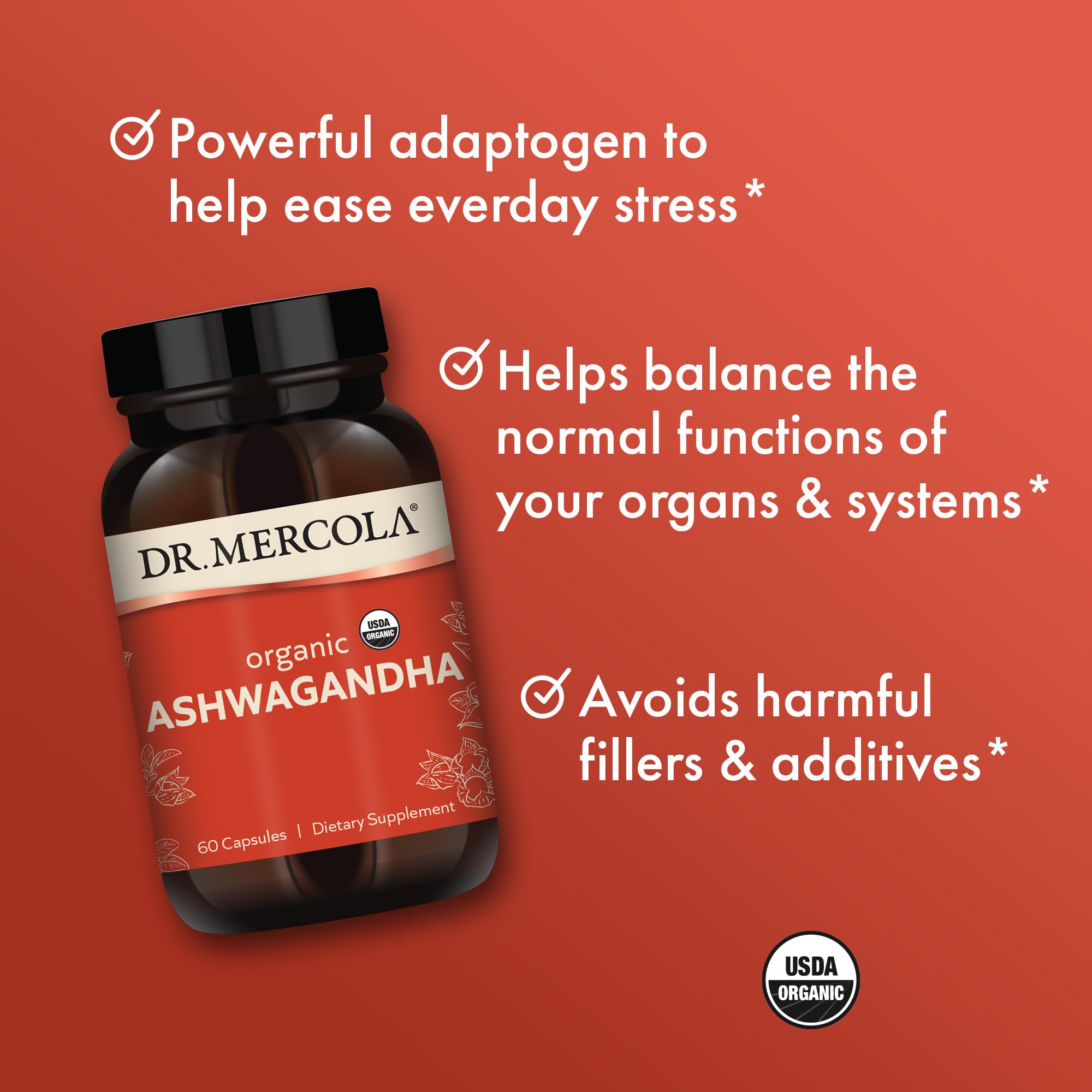 Foto 5 pulgar | Suplemento Dr. Mercola Organic Ashwagandha 60 Cápsulas - Venta Internacional