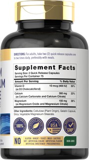 Foto 2 | Suplemento de Citrato de Calcio y Magnesio Carlyle Más Vitamina D3 - Venta Internacional