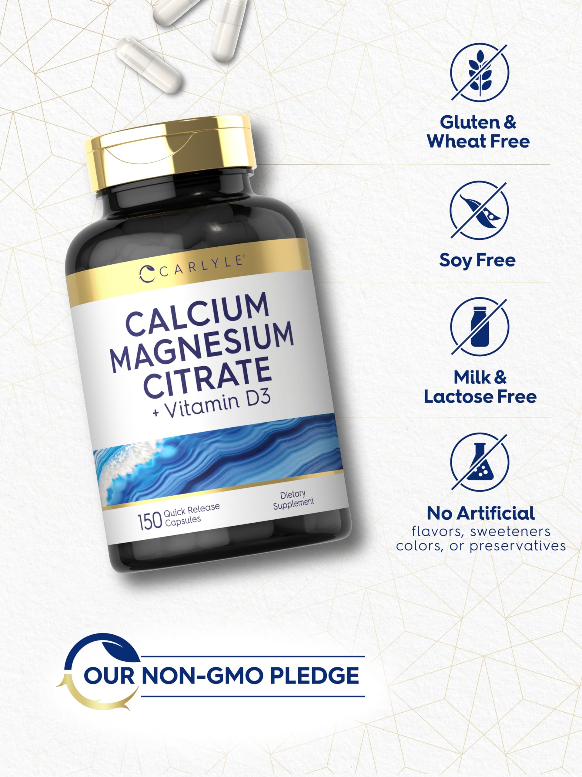 Foto 6 pulgar | Suplemento de Citrato de Calcio y Magnesio Carlyle Más Vitamina D3 - Venta Internacional