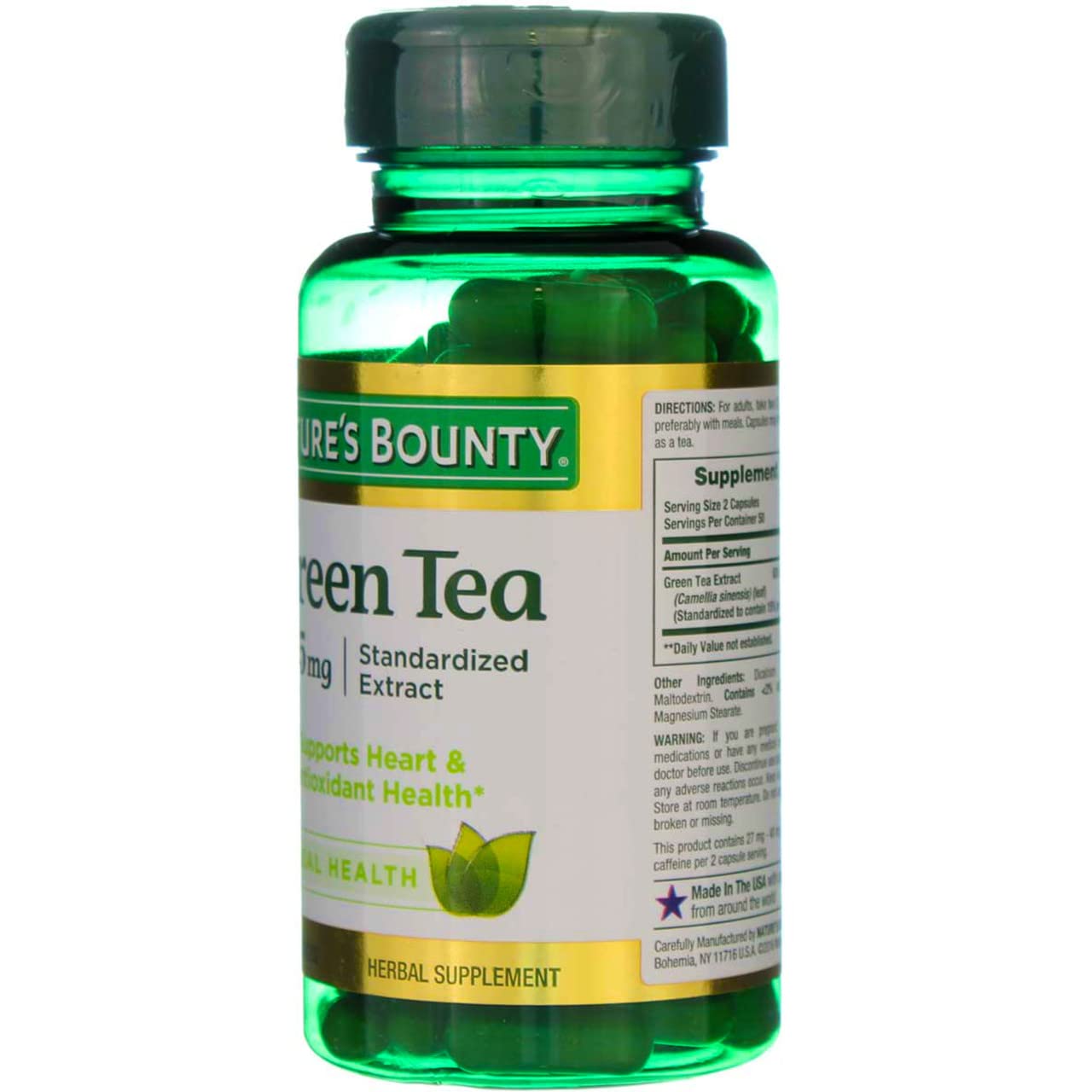 Foto 7 pulgar | Suplemento de Extracto de Té Verde Nature's Bounty 315 mg x 100 Cápsulas - Venta Internacional