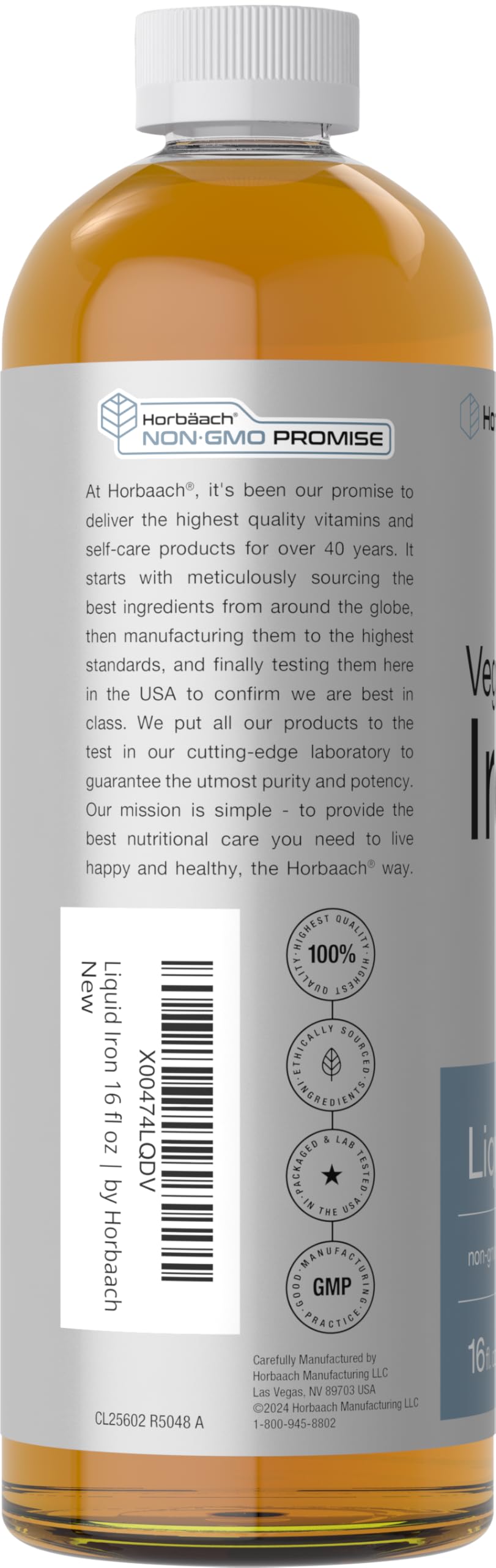 Foto 4 pulgar | Suplemento Horbäach Vegan Iron de 473 ml-Venta Internacional