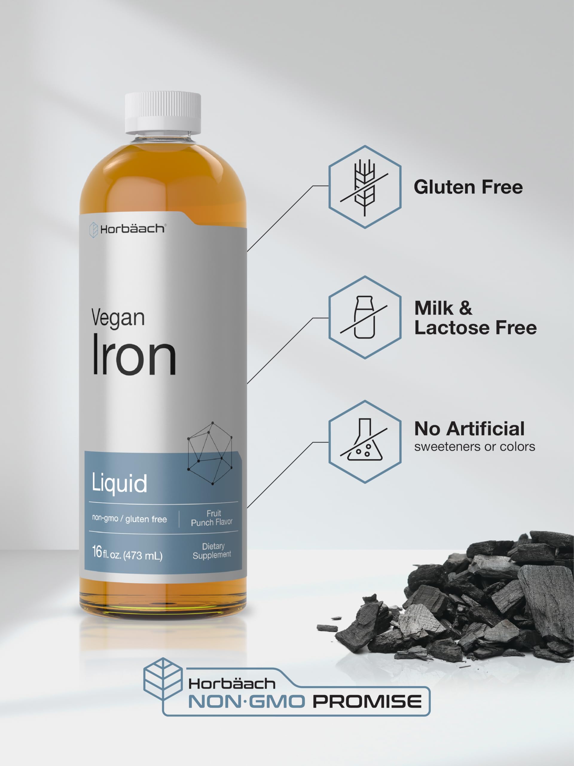 Foto 6 pulgar | Suplemento Horbäach Vegan Iron de 473 ml-Venta Internacional
