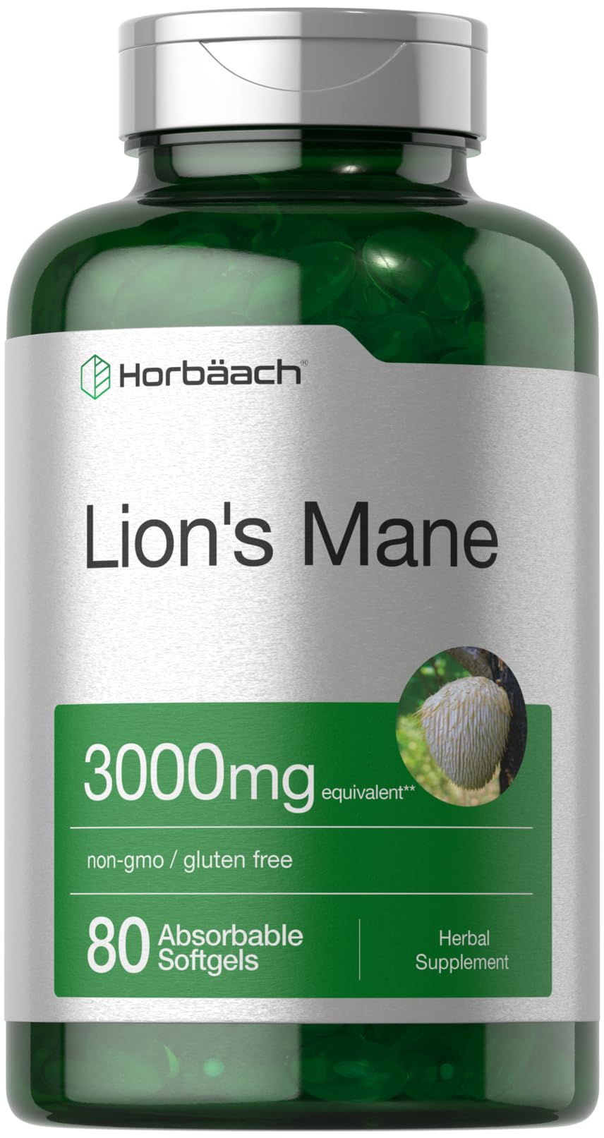 Foto 2 pulgar | Suplemento Horbäach Lion's Mane 3000 Mg 80 Cápsulas- Venta Internacional