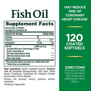 Foto 2 | Suplemento de Aceite de Pescado Nature's Bounty 300 mg de Omega 3 120 g - Venta Internacional