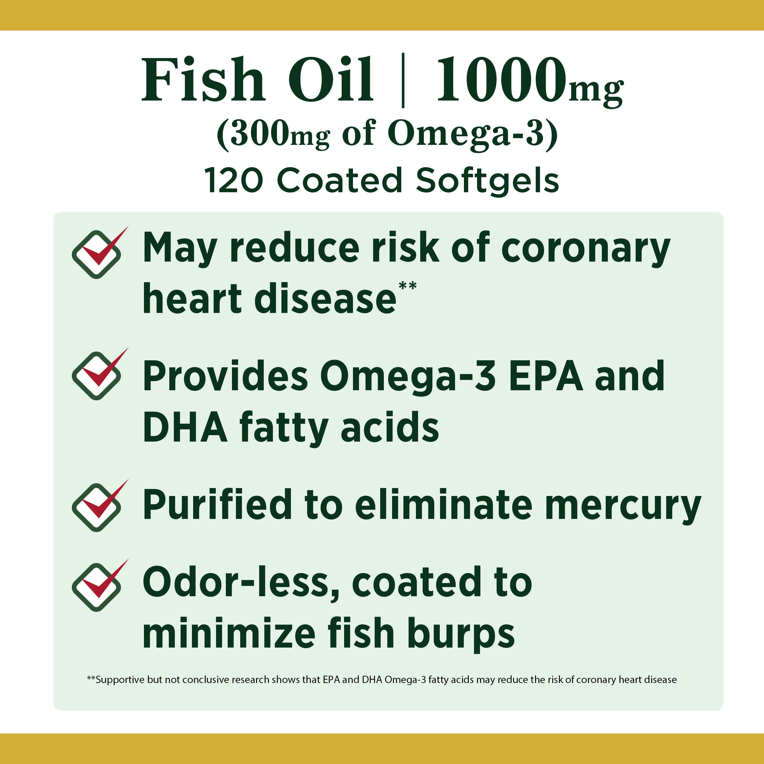 Foto 4 pulgar | Suplemento de Aceite de Pescado Nature's Bounty 300 mg de Omega 3 120 g - Venta Internacional