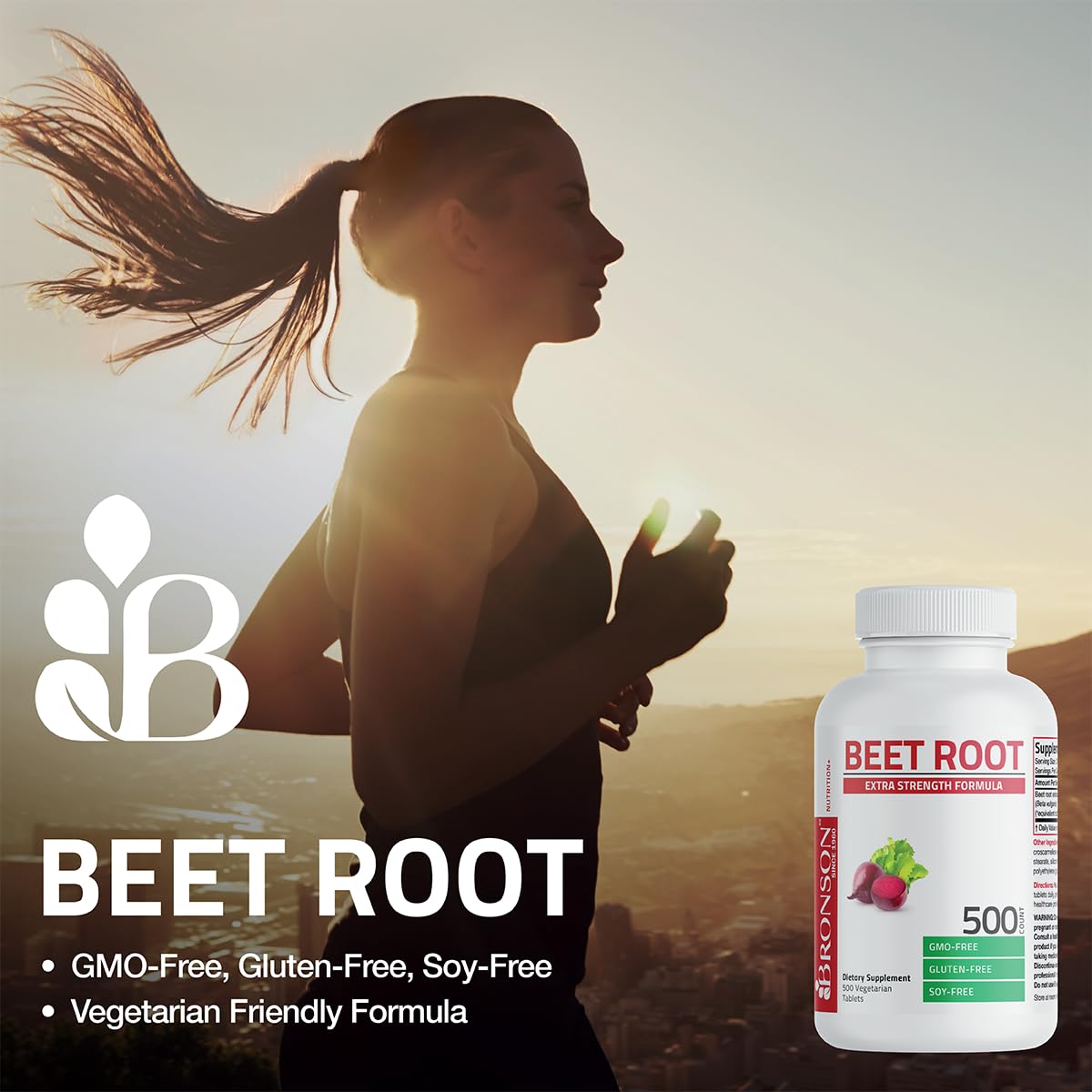 Foto 4 pulgar | Suplemento Bronson Beet Root Extra Strength 500 Comprimidos - Venta Internacional