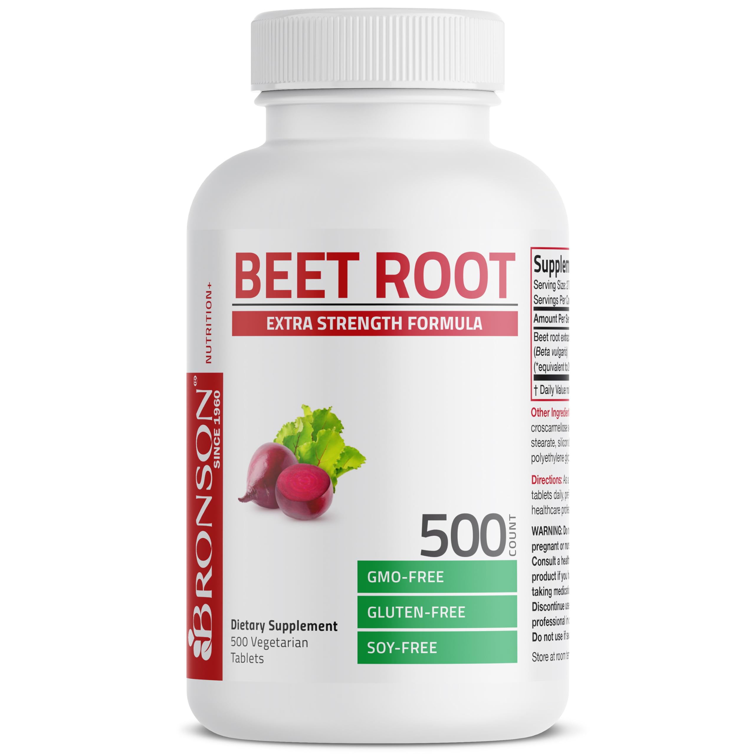 Foto 7 pulgar | Suplemento Bronson Beet Root Extra Strength 500 Comprimidos - Venta Internacional