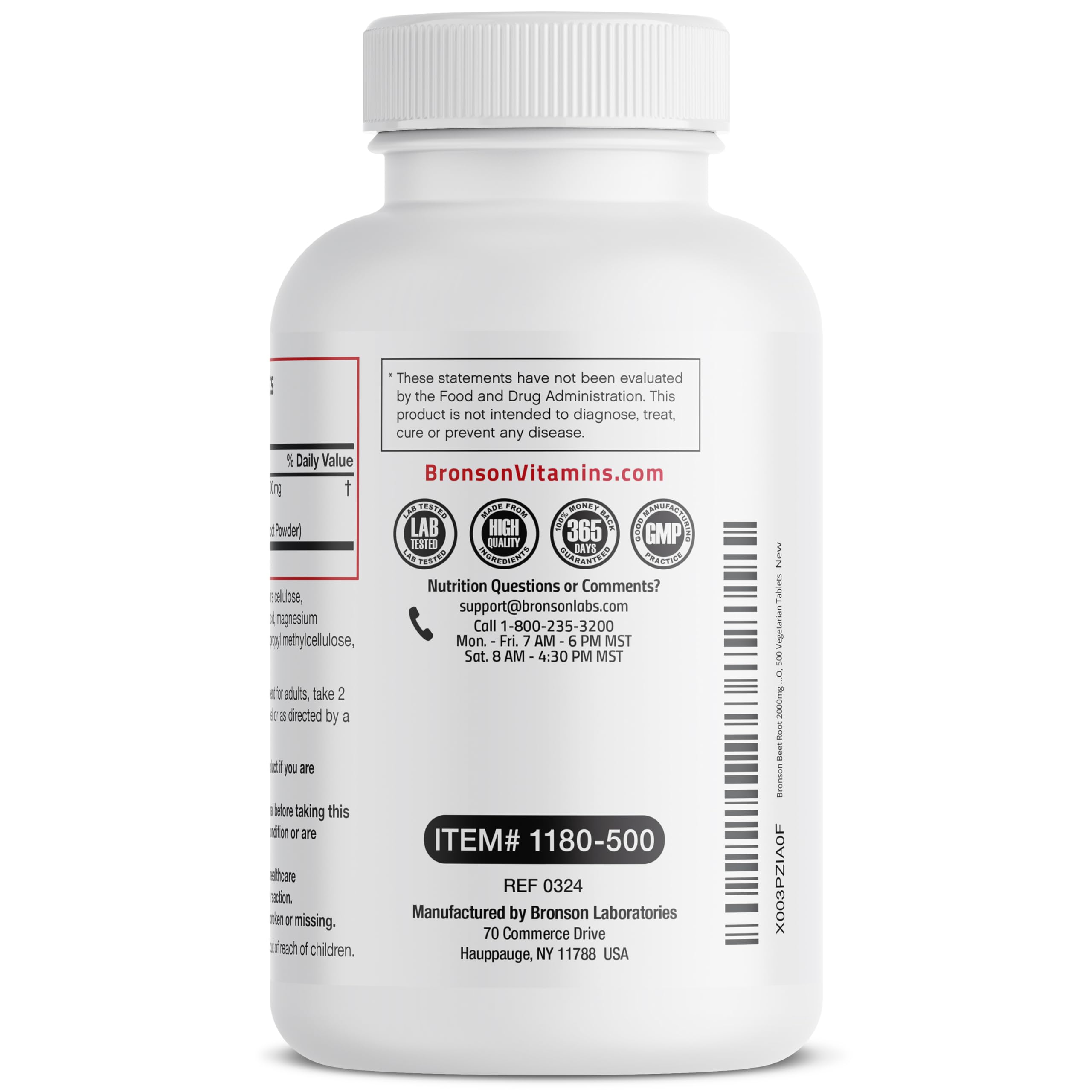 Foto 8 pulgar | Suplemento Bronson Beet Root Extra Strength 500 Comprimidos - Venta Internacional