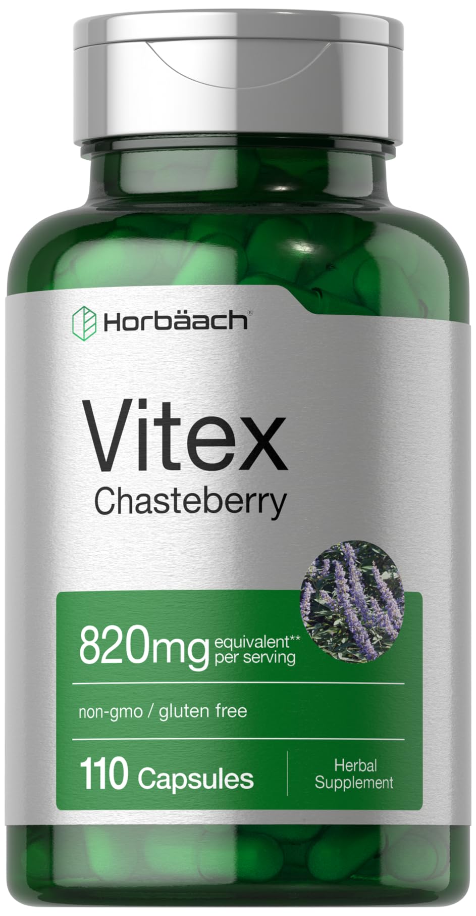 Foto 2 pulgar | Suplemento Horbäach Vitex Chasteberry de 110 Cápsulas-Venta Internacional