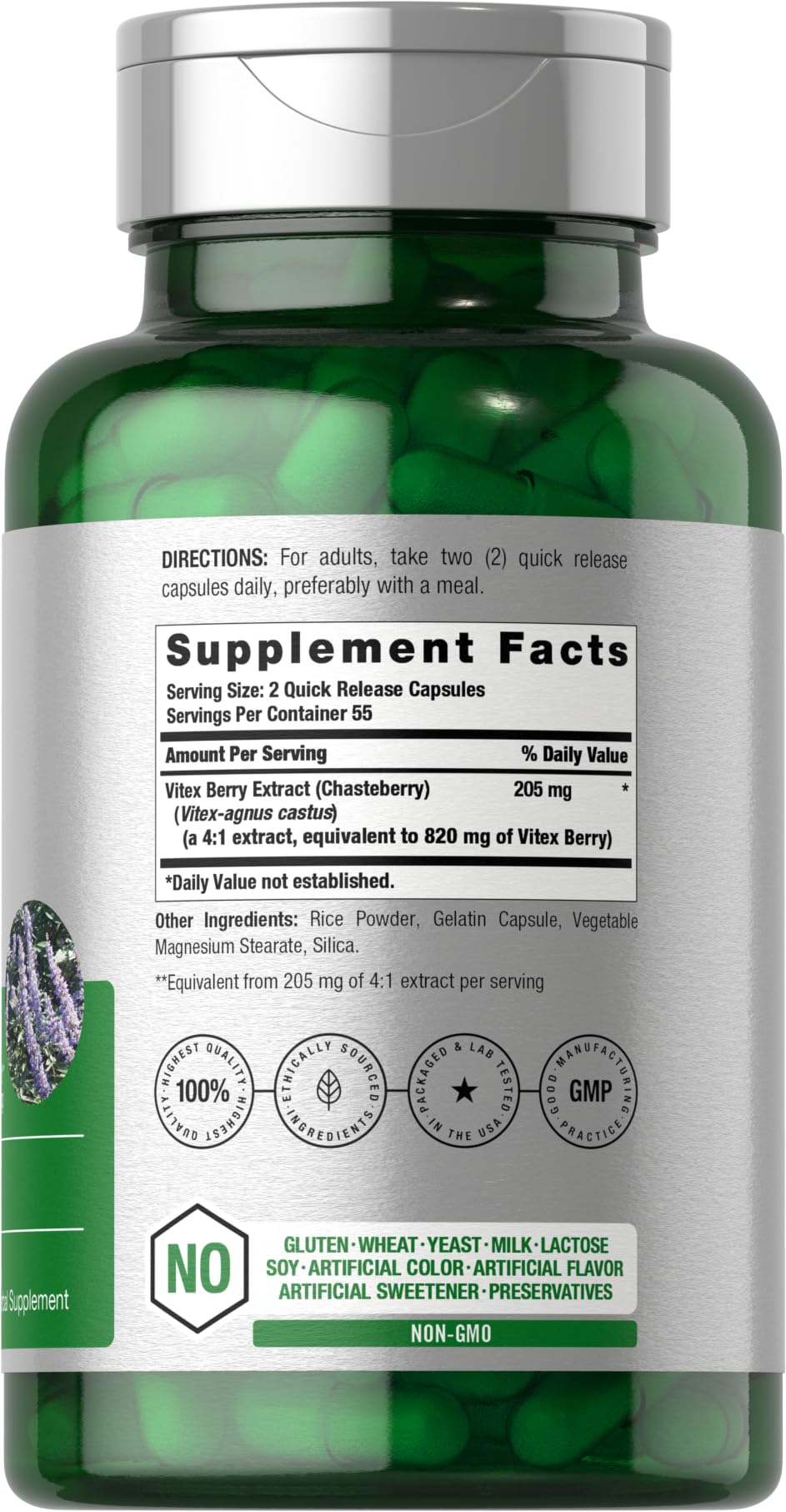 Foto 3 pulgar | Suplemento Horbäach Vitex Chasteberry de 110 Cápsulas-Venta Internacional