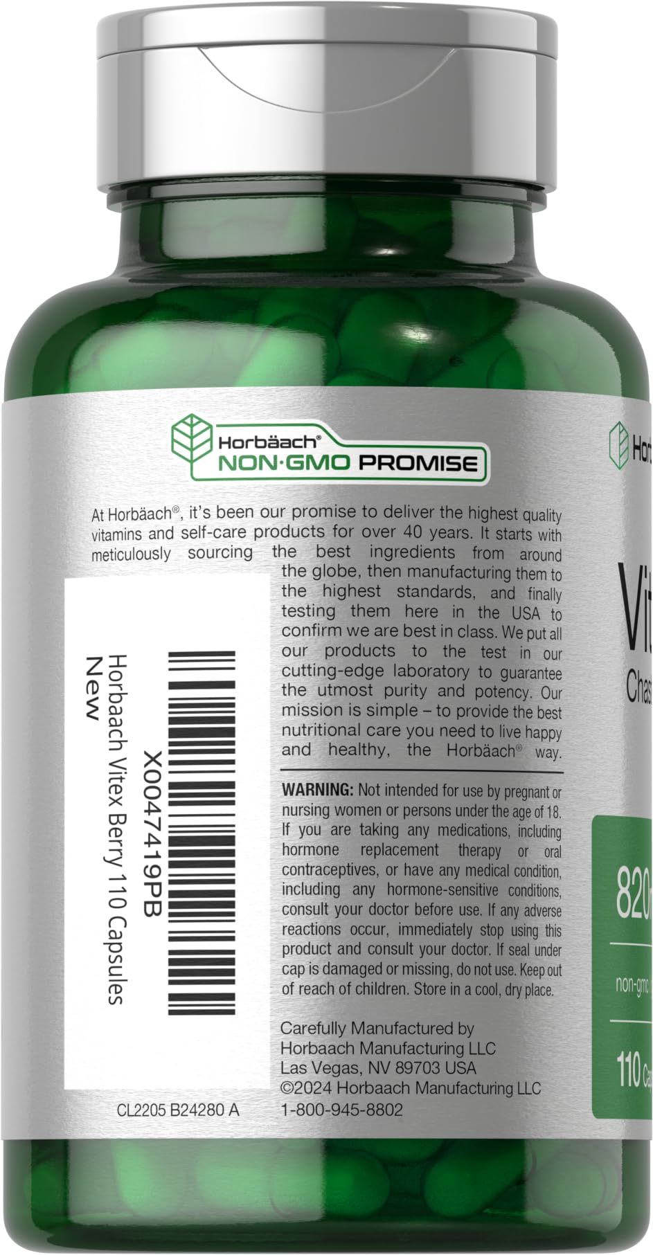 Foto 4 pulgar | Suplemento Horbäach Vitex Chasteberry de 110 Cápsulas-Venta Internacional