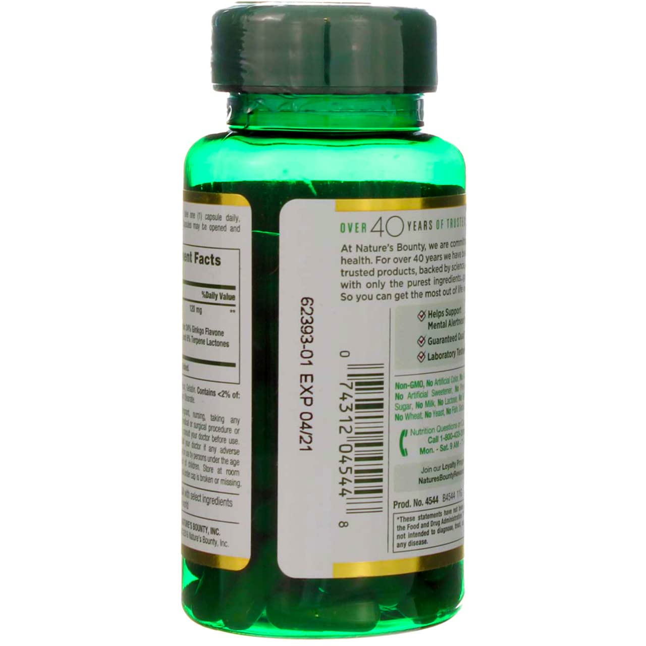 Foto 5 pulgar | Suplemento Nature's Bounty Ginkgo Biloba 100 Cápsulas de 120 mg-Venta Internacional