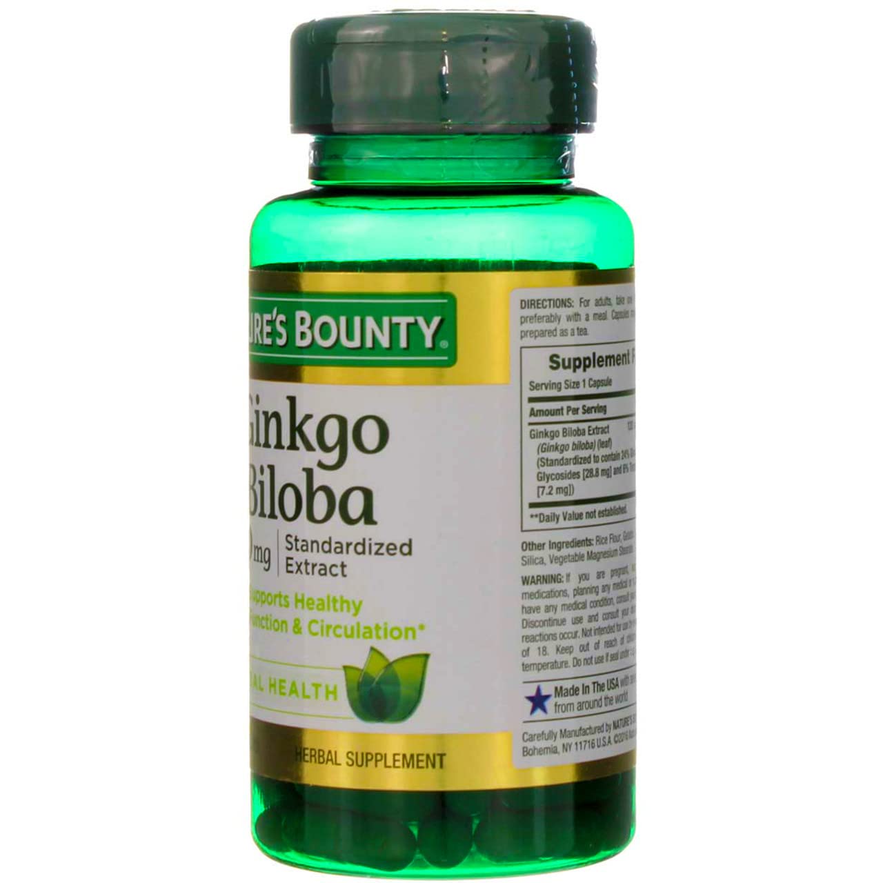 Foto 7 pulgar | Suplemento Nature's Bounty Ginkgo Biloba 100 Cápsulas de 120 mg-Venta Internacional