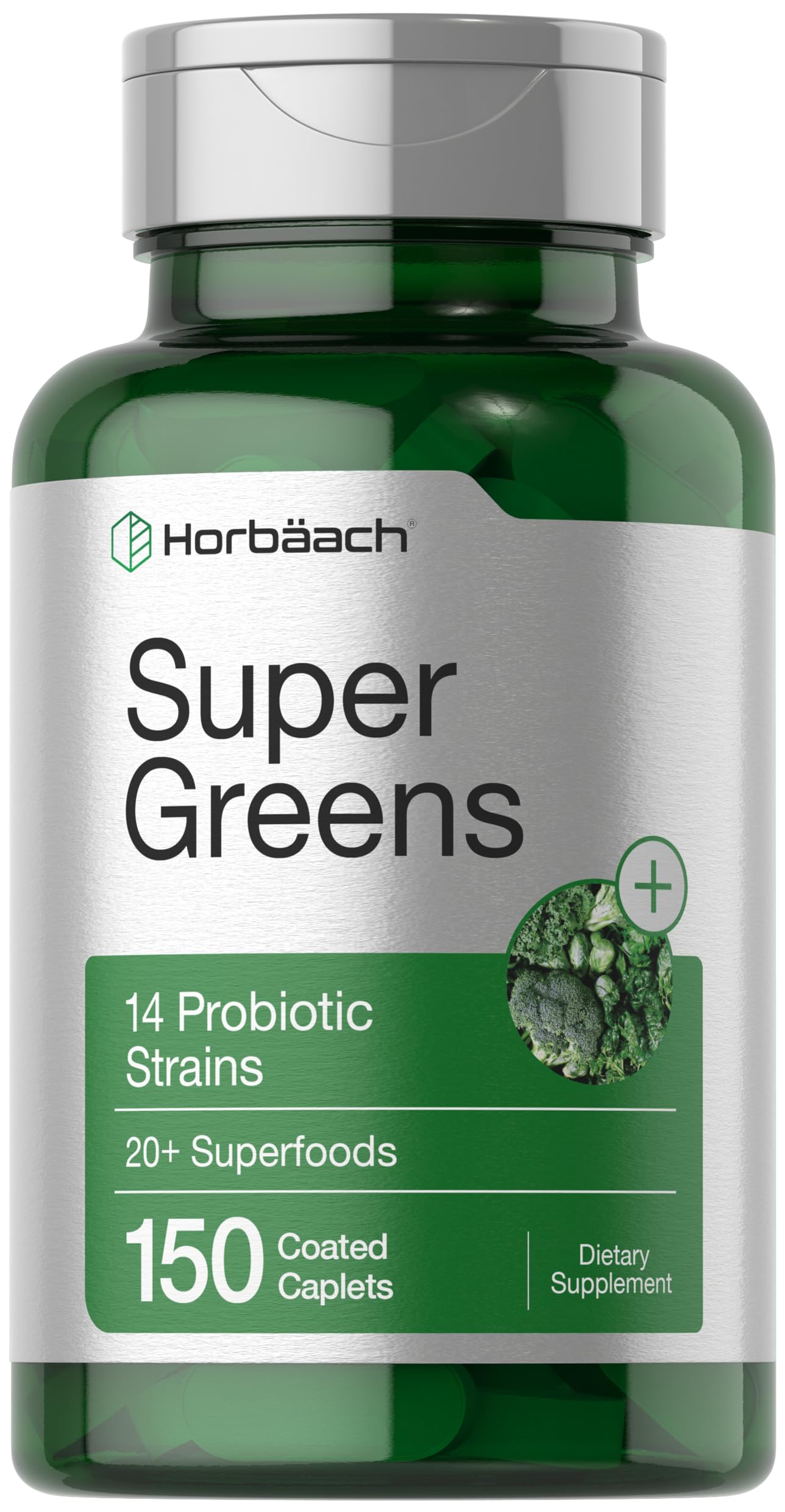 Foto 2 pulgar | Suplemento Horbäach Super Greens Con Probióticos 150 Cápsulas - Venta Internacional.
