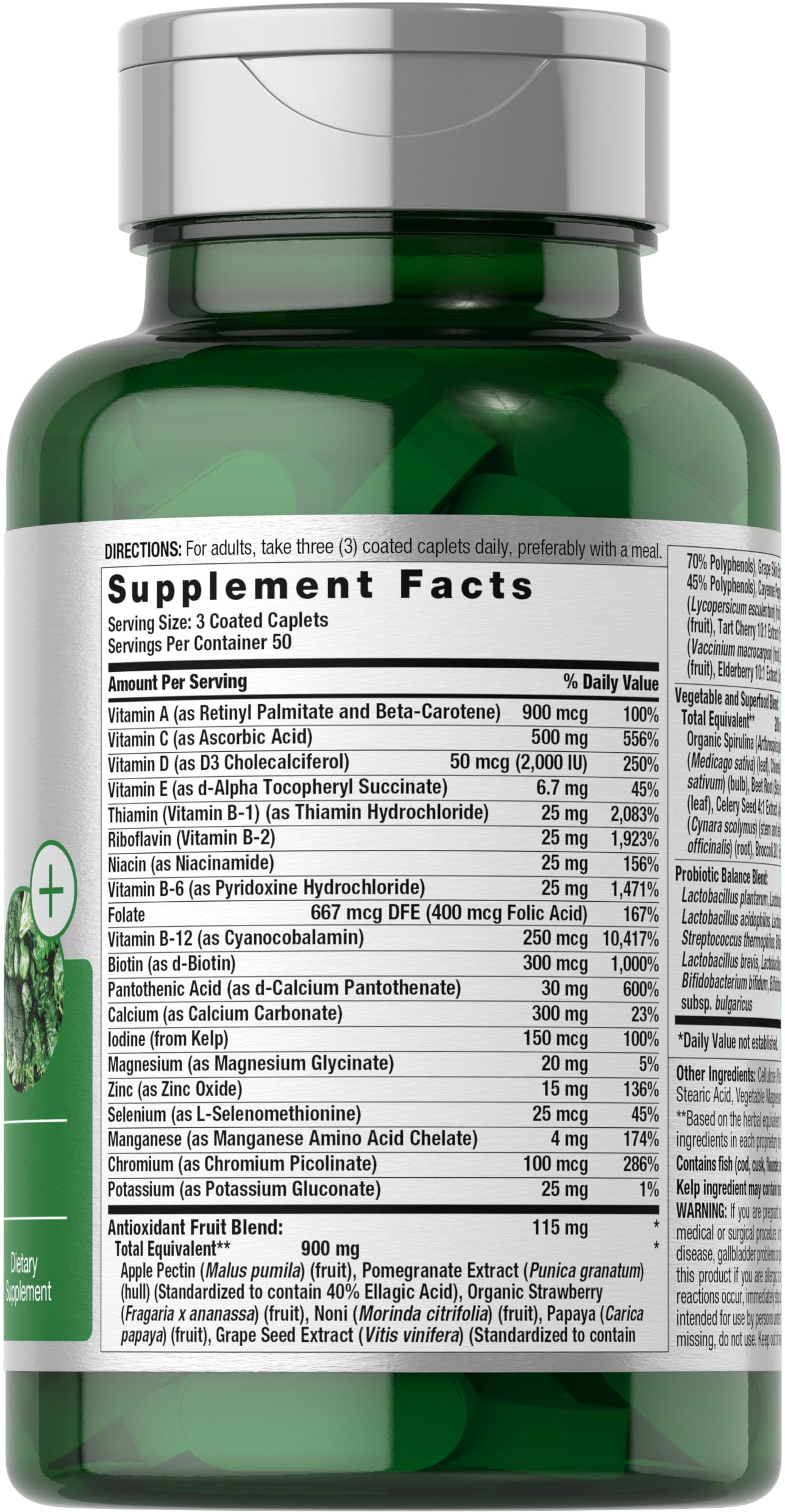 Foto 3 pulgar | Suplemento Horbäach Super Greens Con Probióticos 150 Cápsulas - Venta Internacional.