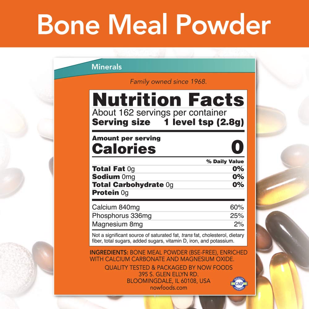 Foto 3 pulgar | Suplemento Now Foods Bone Meal en Polvo 454 g - Venta Internacional