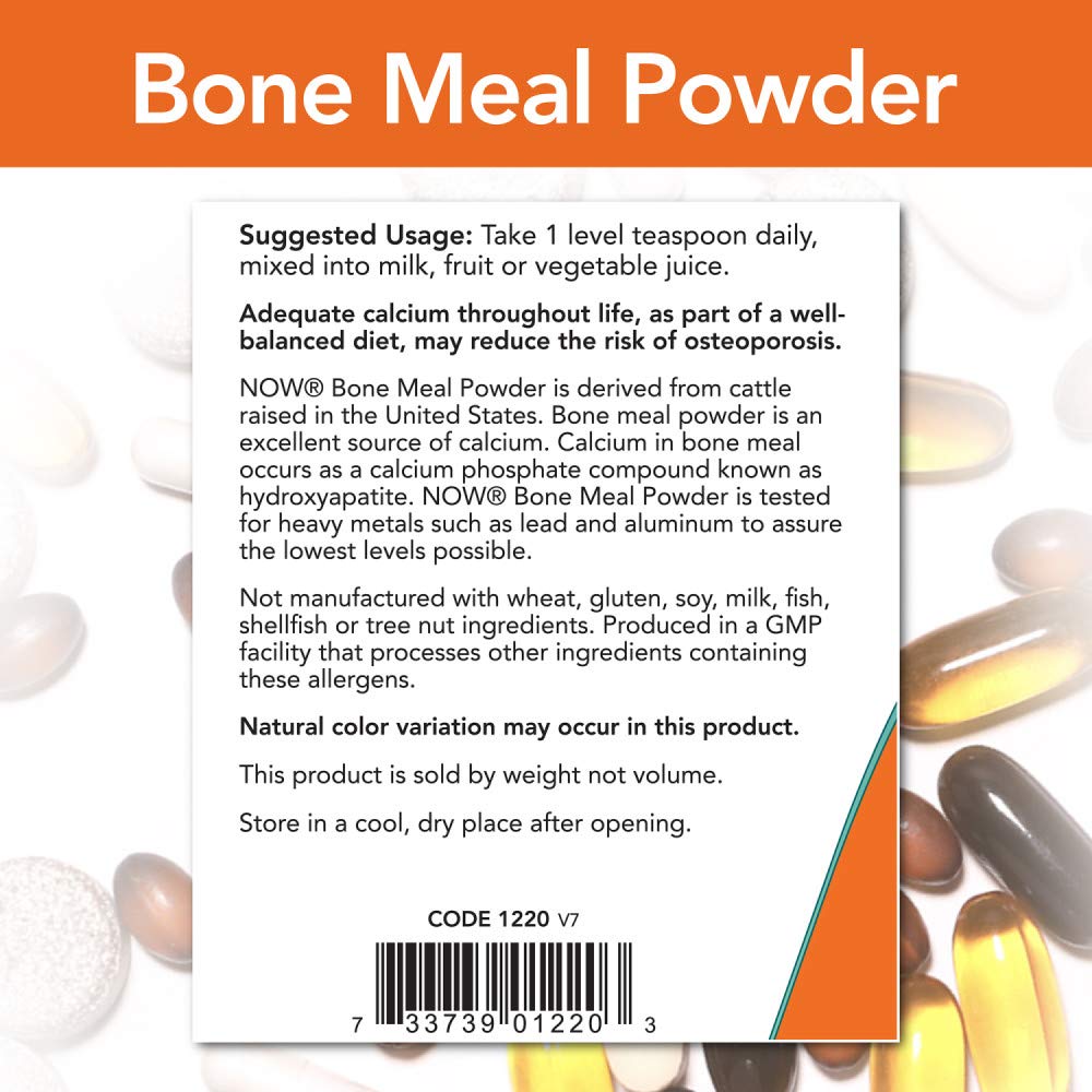 Foto 4 pulgar | Suplemento Now Foods Bone Meal en Polvo 454 g - Venta Internacional