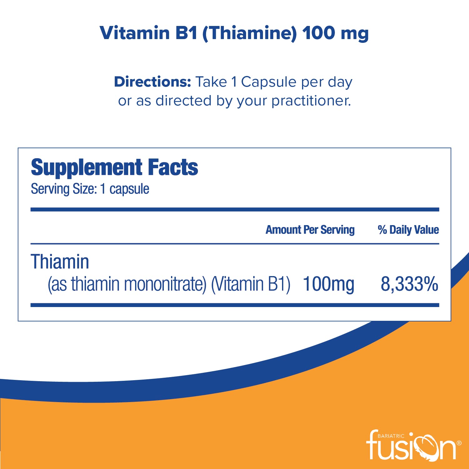 Foto 3 pulgar | Suplemento Bariatric Fusion Vitamina B1 100 Mg 90 Cápsulas - Venta Internacional