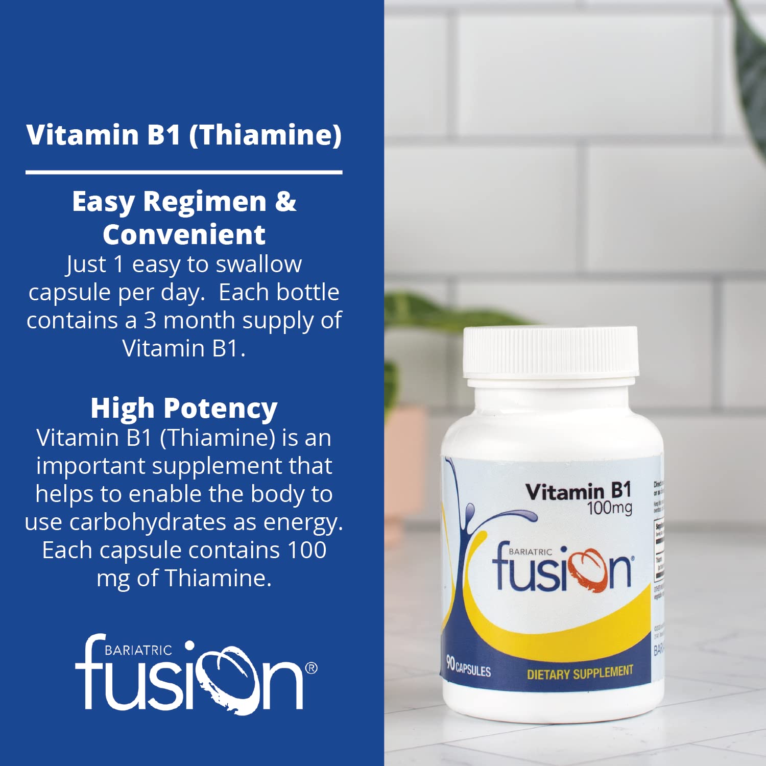 Foto 5 pulgar | Suplemento Bariatric Fusion Vitamina B1 100 Mg 90 Cápsulas - Venta Internacional
