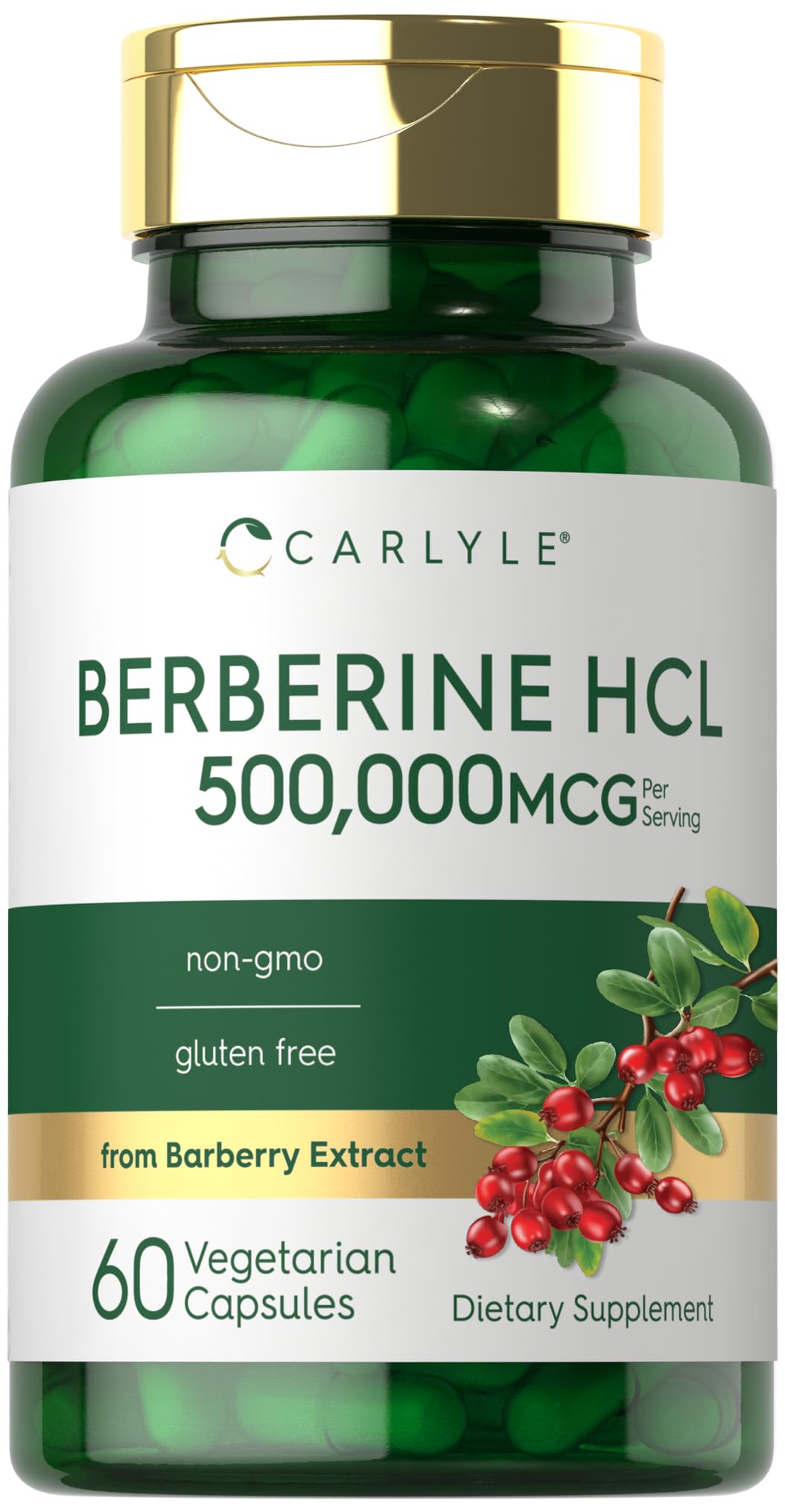 Foto 2 pulgar | Suplemento Carlyle Berberine Hcl 500 Mg 60 Cápsulas - Venta Internacional