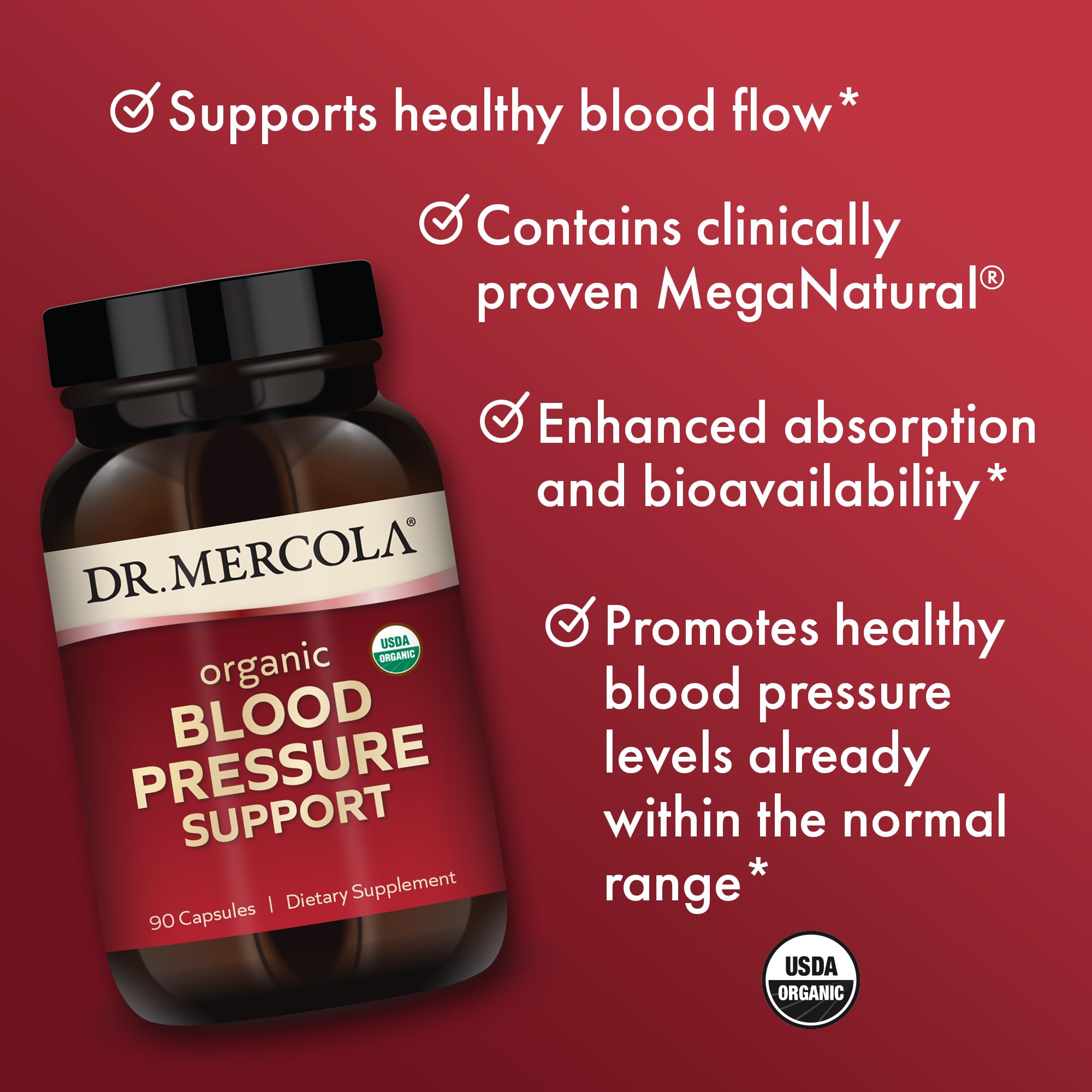 Foto 6 pulgar | Suplemento Dr. Mercola Organic Hipertension Support 90 Cápsulas - Venta Internacional