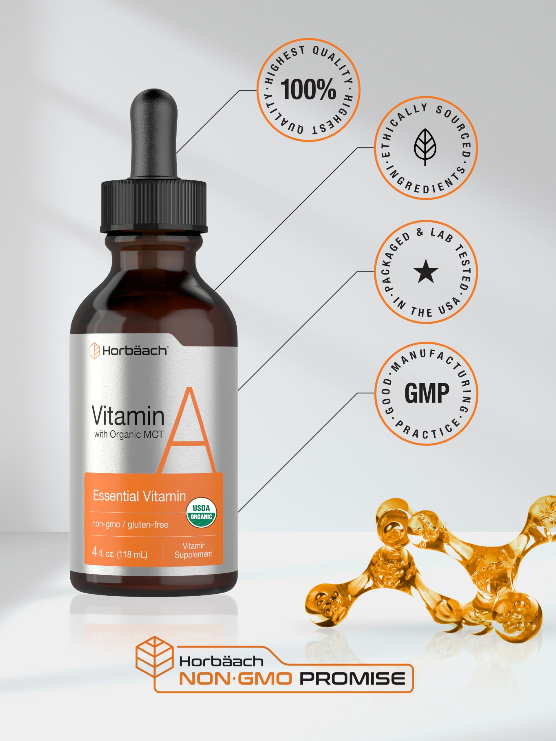 Foto 7 pulgar | Suplemento Horbäach Vitamin A de 118 ml-Venta Internacional