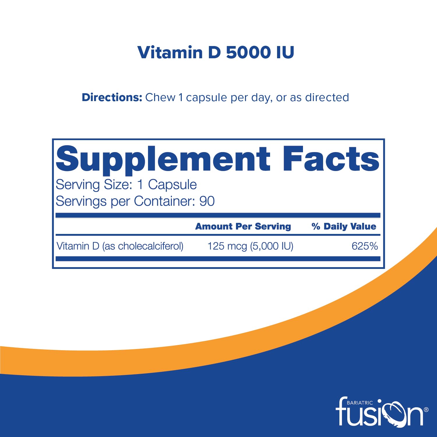 Foto 3 pulgar | Suplemento Bariatric Fusion Vitamina D3 5000 Ui 90 Cápsulas - Venta Internacional