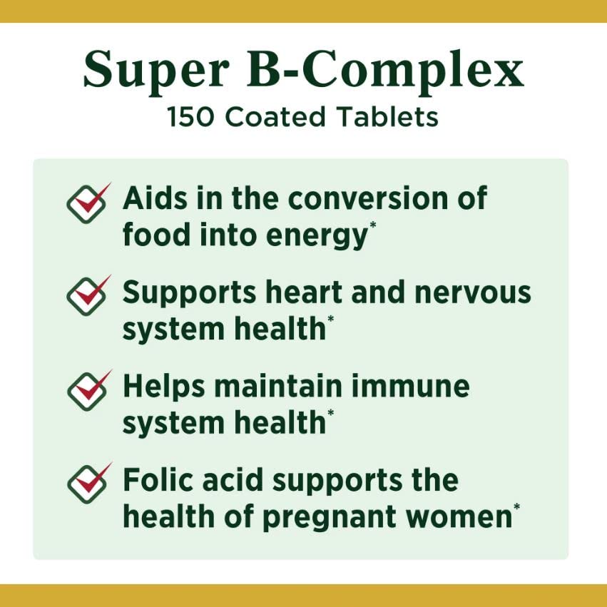 Foto 5 | Suplemento Nature's Bounty Super B Complex 150 Tabletas - Venta Internacional