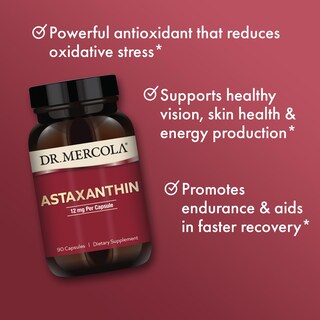 Foto 4 | Suplemento Dietético Dr. Mercola Astaxantina 12 Mg 90 Cápsulas - Venta Internacional