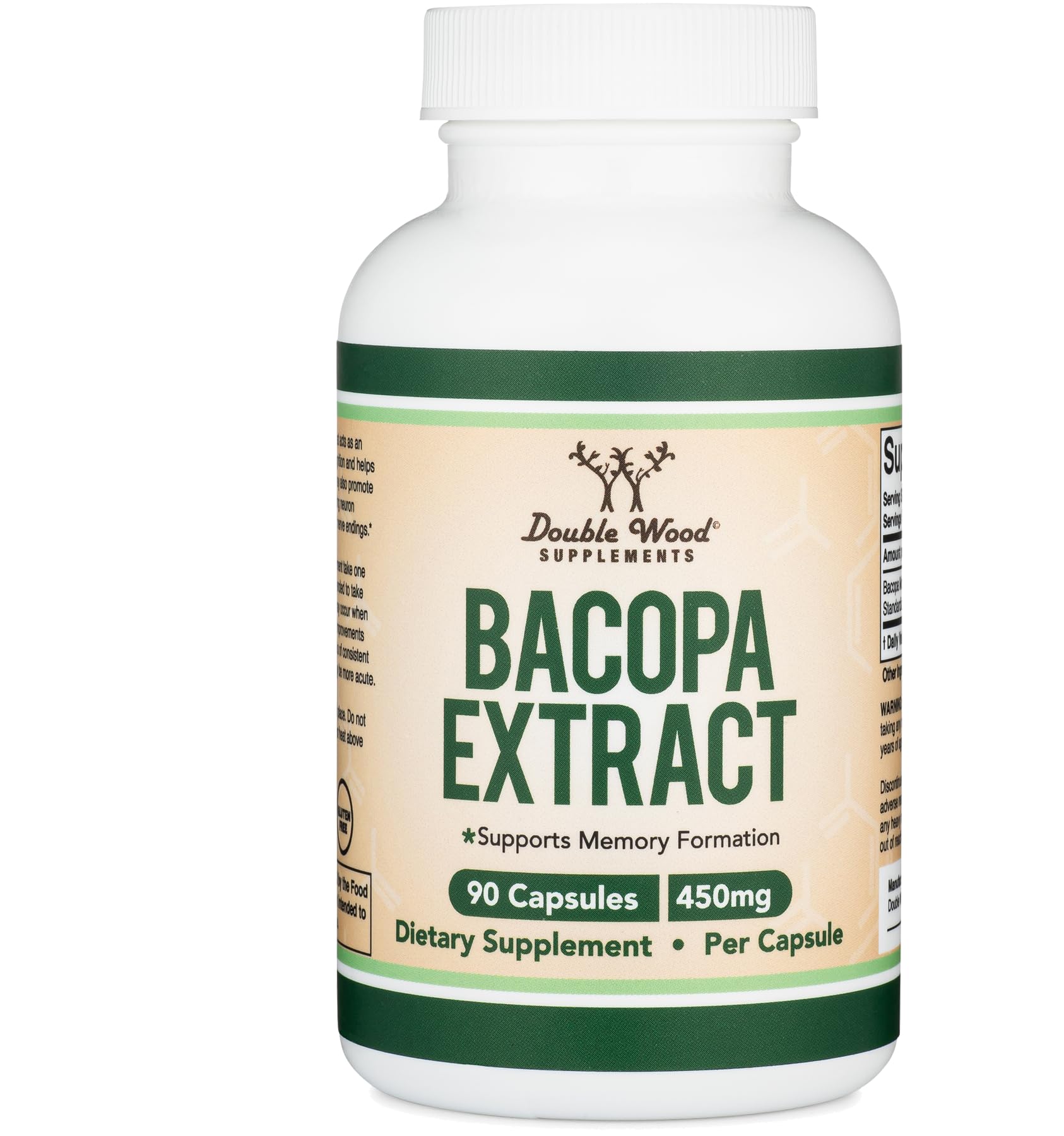 Foto 1 | Suplemento Double Wood Bacopa Monnieri 450 Mg 90 Cápsulas - Venta Internacional